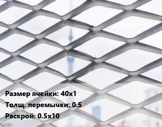 Сетка ЦПВС 40х1 0.5 Раскрой: 0.5х10